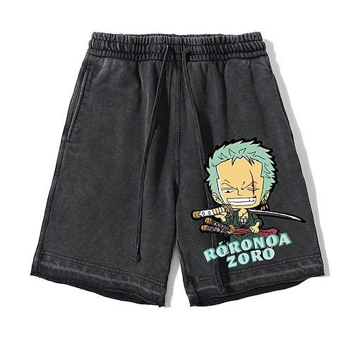 

One Piece Monkey D.Rufy Pantaloncini Pantaloncini da spiaggia Manga Grafica Stile di strada Pantaloncini Per Per uomo Per donna Unisex Per adulto Stampa a caldo 100% cotone Casual / quotidiano