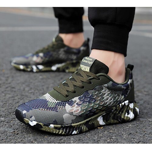 

Per donna Scarpe da ginnastica Scarpe da corsa Scarpe sportive Ammortizzamento Traspirante Leggero Morbido Antiscivolo Corsa Jogging A maglia Estate Verde militare