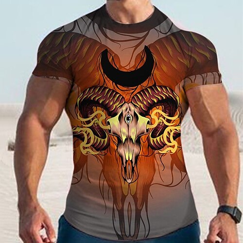 

Per uomo maglietta Pop art Animali Antilope Girocollo Abbigliamento Stampa 3D Esterno Giornaliero Manica corta Stampa Di tendenza Originale Vintage