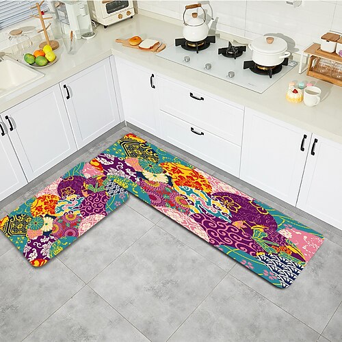 

Japan Style Kitchen Floor Mat Diatomaceous Earth Rug Super Absorbent Quick-Drying Foot Mat Entry Door Mat Non-Slip Carpet