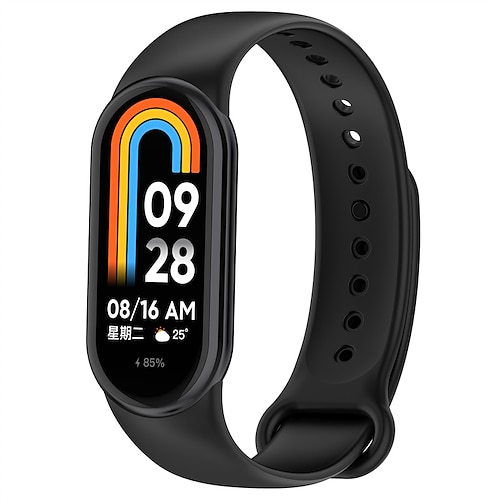 

Pulseira de Smartwatch Compatível com Xiaomi Mi Band 8 Relógio inteligente Alça Impermeável Ajustável Loop Solo Pulseira Esportiva Substituição Pulseira