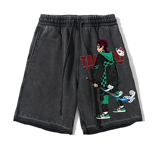 

Dämonen Jäger Kamado Nezuko Agatsuma Zenitsu Kamado Tanjiro Kurze Hosen Strandshorts Anime Grafik Streetstyle Unterhose Für Herren Damen Unisex Erwachsene Heißprägen 100% Baumwolle Casual