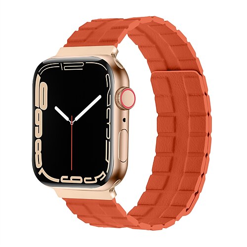 

Collegamento in pelle Compatibile con Cinturino dell'Apple Watch 38mm 40mm 41mm 42mm 44mm 45mm 49mm Chiusura magnetica Regolabili Pelle Cinturino di ricambio per iwatch Series Ultra 8 7 6 5 4 3 2 1 SE