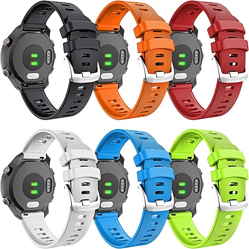 

6 Trousses Bracelet de montre connectée pour Garmin Forerunner 158 55 245 Musique Venu Sq 2 Plus Vivoactive 3 Vivomove Sport Luxe Style Approche HR S42 S40 S12 D2 Air X10 Silicone Montre intelligente