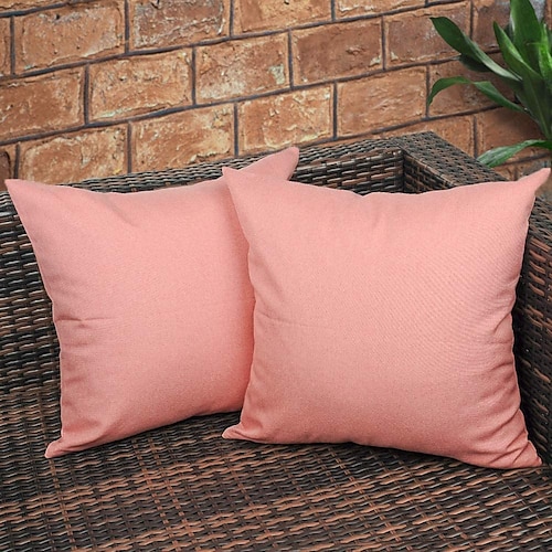 

Decorative Outdoor Waterproof Pillow Covers Square Garden Cushion Pillowcase for Patio Tent Couch 1pc