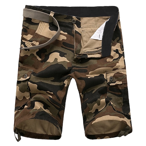 

Men's Cargo Shorts Shorts Bermuda shorts Pocket Camouflage Comfort Breathable Outdoor Daily Going out Casual Big and Tall Blue Green