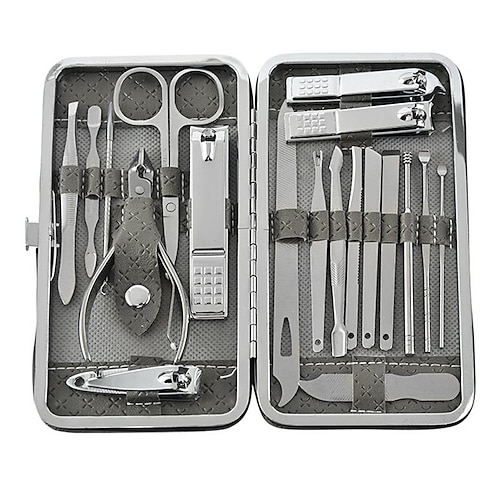 

19 Pcs Nail Clipper Kit Manicure Set Stainless Steel Professional Pedicure Kit For Nail Care Tools