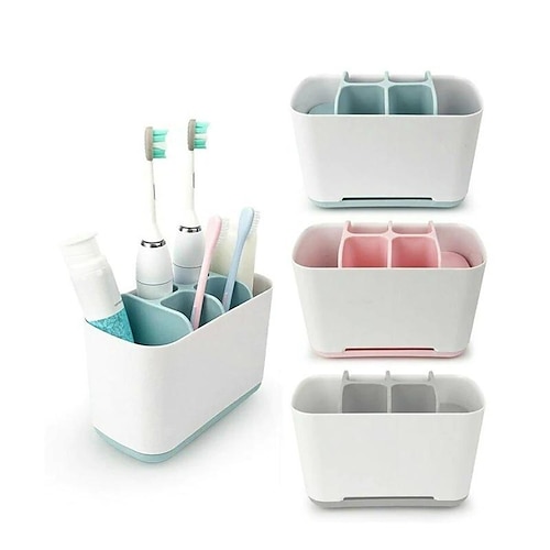 

Toothbrush Toothpaste Holder Case Shaving Makeup Brush Electric Toothbrush Holder Organizer Stand Bathroom Accessories Box