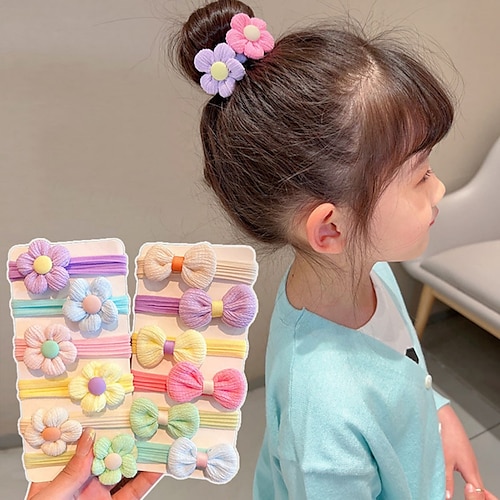 

6 pezzi Bambino (1-4 anni) / Bambini Da ragazza Attivo / Dolce Informale / Giornaliero Floreale Stile Floreale / Con fiocco Poliestere Accessori per capelli Colorato / Arcobaleno Baby taglia unica