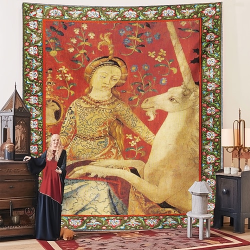 

Tapiz de pared grande de unicornio para mujer, decoración artística, fotografía, telón de fondo, manta, cortina, colgante, hogar, dormitorio, decoración para sala de estar