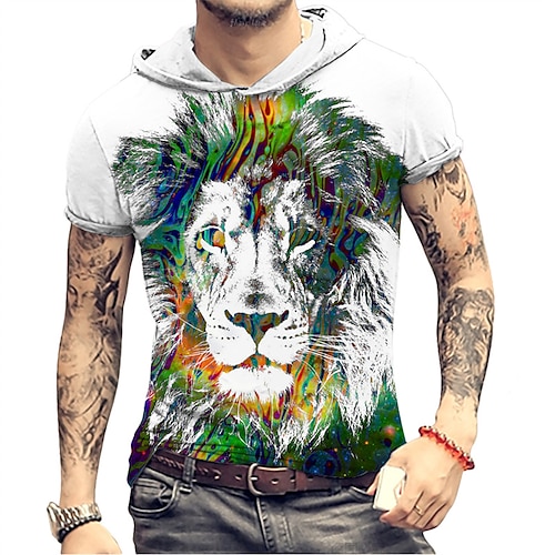 

Con animale Leone Cartone animato Abbigliamento sportivo Ritorno a scuola Manga Harajuku Grafica Superiore Per Per uomo Per adulto Stampa 3D 100% poliestere