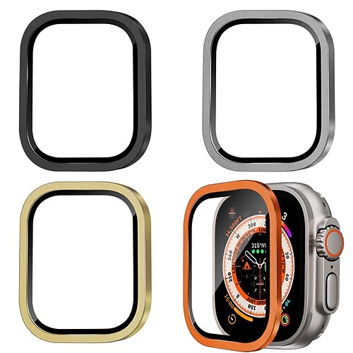 

[4 Pack] Watch Screen Protector Compatible with Apple Watch Ultra 49mm Max Coverage Touch Sensitive HD Clear Tempered Glass Hard PC Watch Accessories