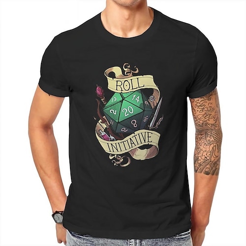 

Dungeons T-Shirt-Ärmel Bedruckt Streetstyle T-shirt Für Herren Damen Unisex Erwachsene Heißprägen 100% Baumwolle Casual