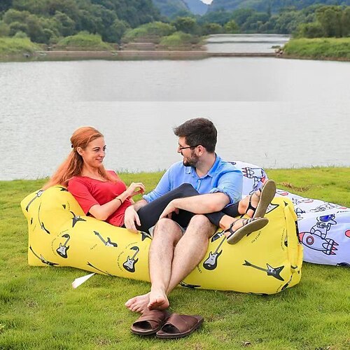 

Portable Lazy Inflatable Sofa Outdoor Indoor Can Receive Air Bed Fast Folding Sofa Bed Lunch Break Bed