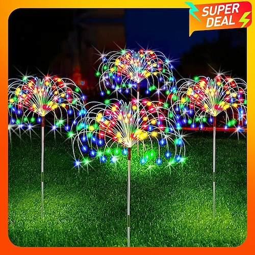 

Solar Fireworks Lights 90/120/150/200 LEDS Outdoor DIY Solar Lights Garden Decorative Lights Waterproof Fairy Lights Lawn Lights