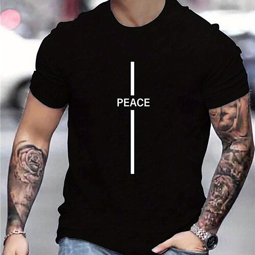 

Herren T Shirt Grafischen T-Shirt Legerer Stil Klassicher Stil Grafik-Drucke Kreuz Vertrauen Rundhalsausschnitt Bekleidung Heißprägen Outdoor Strasse Kurzarm Bedruckt Modisch Designer Brautkleider