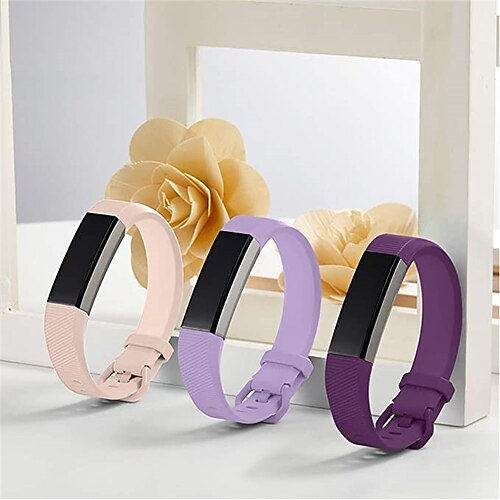 

3 paquet Bracelet de montre connectée Compatible avec Fitbit Alta HR Fitbit Ace Fitbit Alta Silicone Montre intelligente Sangle Ajustable Boucle solo Femme homme Remplacement Bracelet