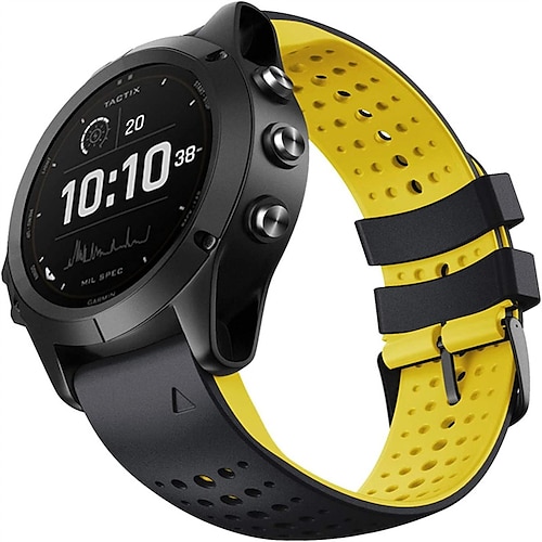 

Bracelet de montre connectée pour Garmin Fenix 7 7X 6 6X Forerunner 955 Solar 945 935 Instinct 2 Epix Approach S62 S60 Marq Descent G1 Quatix 7 Silicone Montre intelligente Sangle Imperméable