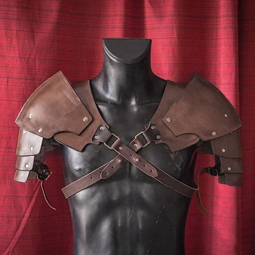 

Retro Vintage Punk & Gothic Medieval Renaissance Steampunk Armor Warrior Knight Ritter Viking Outlander Men's Cosplay Costume Masquerade Performance Event / Party Stage Shoulder Armor