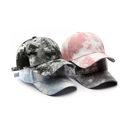 

Herre Baseballcaps Svart Rosa Bomull Gatemote Stilfull Fritid Daglig Friluftslklær Ferie Tie Dyed Justerbare Solkrem