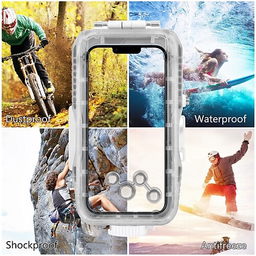 

téléphone Coque Pour Apple Coque Intégrale Coque Etanche iPhone 14 13 12 11 Plus Pro Max Détachable Etanche Avec Ouverture Armure ABS PC