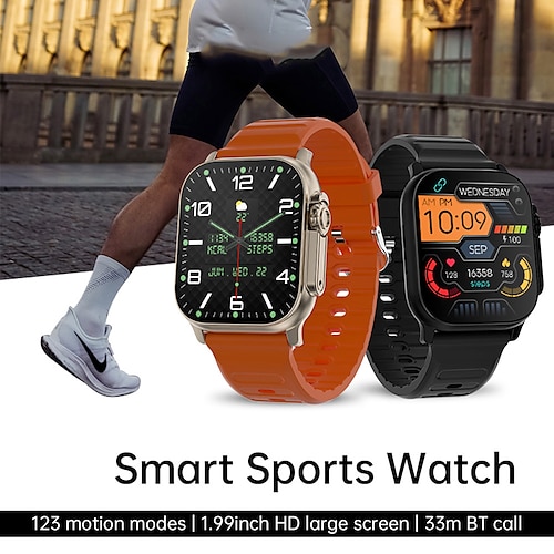 

696 I33 Smart Watch 1.99 inch Smartur Bluetooth Skridtæller Samtalepåmindelse Sleeptracker Kompatibel med Android iOS Herre Handsfree opkald Beskedpåmindelse Step Tracker IP68 41mm urkasse