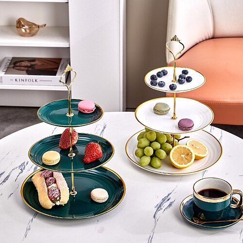 

Removable Nordic luxury Home Coffee Table Dessert Rack Multi-layer Fruit Tray Plastic Phnom Penh Cake Rack Afternoon Tea Cake Rack Cake Display Rack Luxury Fashion Beauty