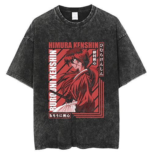 

RurouniKenshin Gotico Himura Kenshin Cosplay Makoto Shishio Maglietta Cartone animato Abbigliamento sportivo Stampa Grafica Maglietta Per Per uomo Per donna Unisex Per adulto Stampa a caldo 100