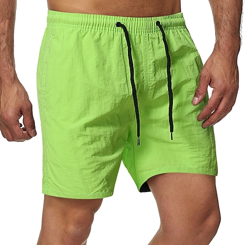

Herre Løbeshorts Træningsshorts Snørelukning Underdele Atletisk atletiktøj Bomuld Åndbart Svedtransporende Blød Fitness Gym Træning Løb Sportstøj Sportstøj Ensfarvet fluorescerende grønt Sort Hvid
