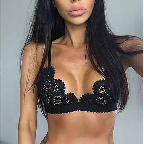 

sexet dame high-end vandopløselig blonde krog blomstersyning sexet perspektiv bh