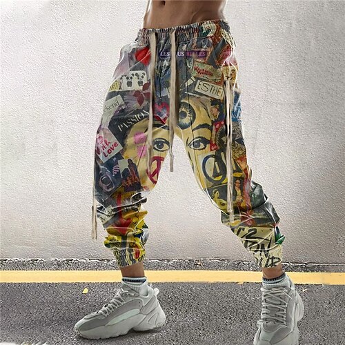 

Hombre Pantalones de Deporte Persona que practica jogging Pantalones Correa Cintura elástica Impresión 3D Abstracto Estampados Comodidad Deporte Casual Diario Mezcla de Algodón Ropa de calle Design