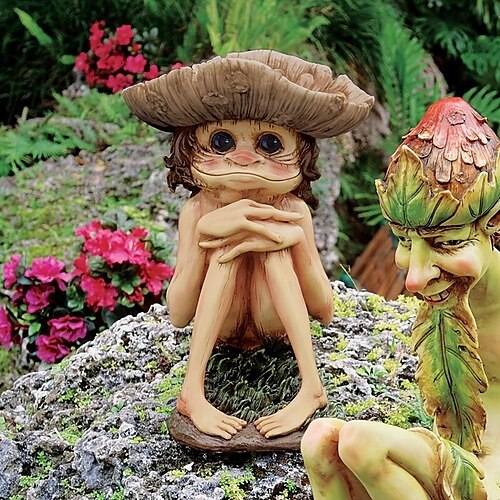 

1 statua di gnomo da giardino, gnomo da giardino troll da giardino svedese