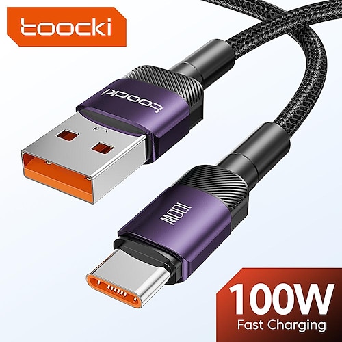 

Toocki 100w cavo usb c tipo c cavo di ricarica rapida per huawei p40 p30 realme oppo oneplus poco xiaomi cavo dati filo