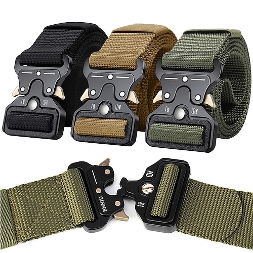 

Men's Military Tactical Belt Quick Release Heavy Duty for Solid Colored Nylon Spring Summer Autumn