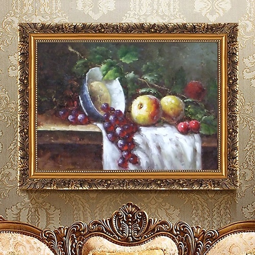 

pintura a óleo artesanal lona decoração da arte da parede vintage europeu natureza morta frutas para decoração de casa rolou sem moldura pintura não esticada