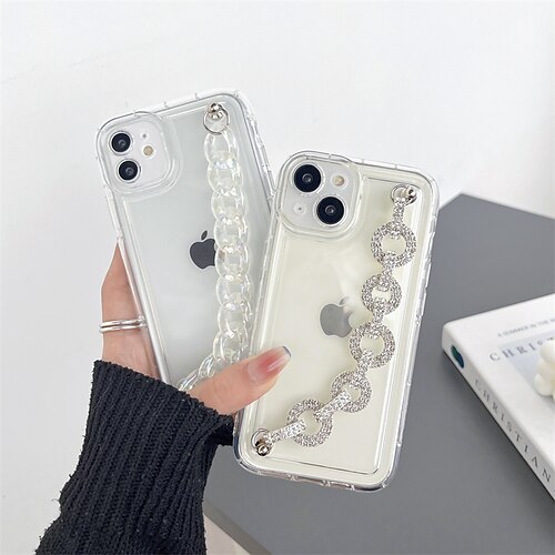 

telefone Capinha Para Apple Clear Case iPhone 14 Pro Max Plus 13 12 11 X XR XS 8 7 com pulseira Transparente TPU