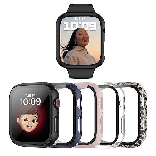 

5 pakke Watch Case Kompatibel med Apple Watch Series 8 7 41mm 45mm / Series 6 5 4 SE 40mm 44mm / Series 3 2 1 38mm 42mm Ripebestandig HD Clear Støtsikker Hard PC Klokke Deksel