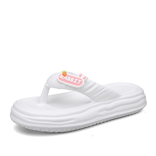 

Dame Unisex Sandaler Flate sko Tøfler Lace Up Sandaler Strappy Sandaler Flate sandaler Flip-Flops Daglig Lårhøye støvler Flat hæl Rund Tå Fritid Gange EVA Tøfler Helfarge Svart Hvit