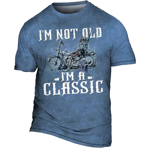 Retro Motorcycle Men's T-shirt Vintage Style Graphic Tee