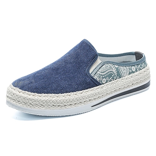 

Hombre Zuecos y pantuflas Casual Diario Tejido Transpirable Verde Azul Oscuro Beige Verano