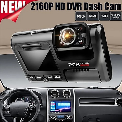 

grabadora de conducción de automóviles dual lens car dvr 4k 2160p 400mah batería wifi gps logger 2 cámara dash cam grabadora de video visión nocturna videocámara de 170 grados