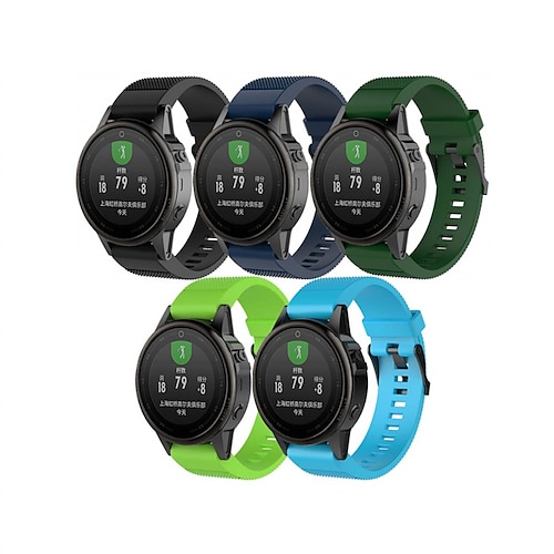 

10 Pakke Smartwatch bånd til Garmin Fenix 7S 6S 5S Plus Pro Sapphire Instinct 2S Solar Descent Mk2S D2 Delta S Silikone Smartwatch Rem Quick Fit 22mm Vandtæt Justerbar Sportsrem Udskiftning Armbånd