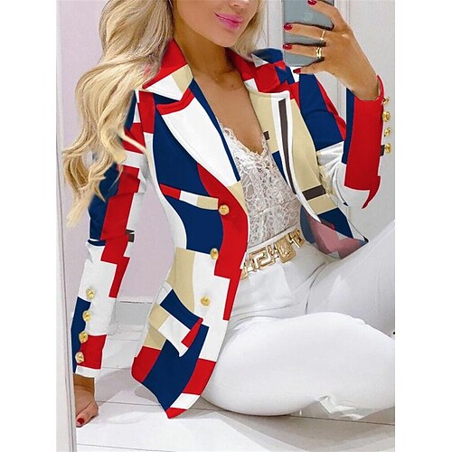 

Per donna Abiti Ufficio Da tutti i giorni Da mare Primavera Autunno Standard Cappotto Standard Tenere al caldo Antivento Traspirante Moda Moderno Da cerimonia Giacca Manica lunga Floreale Colorato a