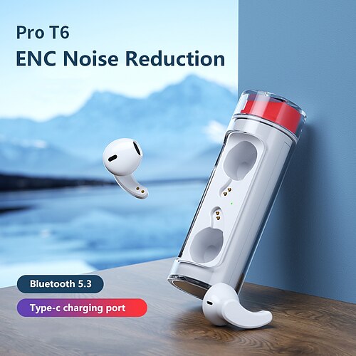 

tws sans fil bluetooth écouteurs enc réduction du bruit casque affichage numérique avec étui de charge microphone intégré écouteur pour ios / android