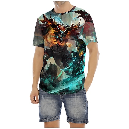 

Calabozos y Dragones gragón T-Shirt Anime Gráfico Camiseta Para Hombre Mujer Unisexo Adulto Impresión 3D 100% Poliéster Casual Diario