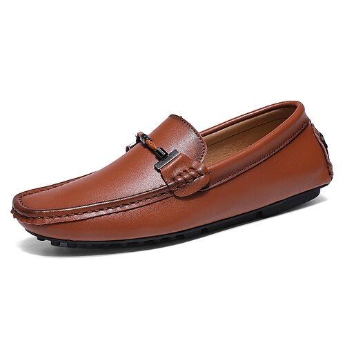 

Per uomo Mocassini e Slip-Ons Mocassino Scarpe comfort Lavoro Giornaliero Ciclismo Footing Pelle Traspirante Rosso marrone Nero Estate Primavera