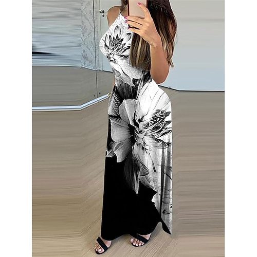 

Women's Jumpsuit Print Print Crew Neck Streetwear Street Daily Regular Fit Sleeveless Black White Light Green S M L Summer