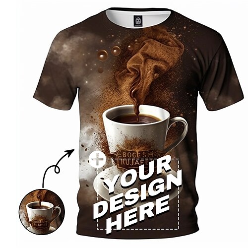 

Custom T Shirt for Men Design Your Own Custom Shirts Personalized All Over Print Tee Custom Gifts