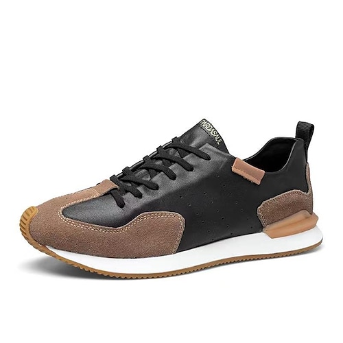 

Per uomo Scarpe da ginnastica Look sportivo Per sport Informale Esterno Giornaliero Corsa Pelle Traspirante Nero Bianco Color Block Estate Primavera