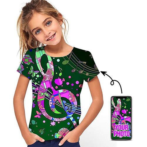 

Niños Chico Camiseta Graphic Exterior Impresión 3D Manga Corta Cuello redondo Fresco 4-12 años Otoño Impresión personalizada
